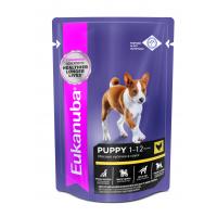 Eukanuba Puppy All Breed (для всех пород от 1 до 12 месяцев, с курицей в соусе) 85г х 12шт Eukanuba Puppy All Breed (для всех пород от 1 до 12 месяцев, с курицей в соусе) 85г х 12шт